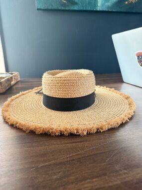 Lack of Color Natural Straw Hat with Neutral Inner Band